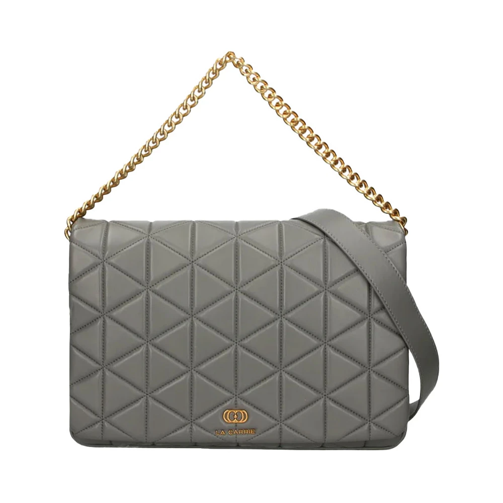 La Carrie Women's Grey Leather Shoulder Bag