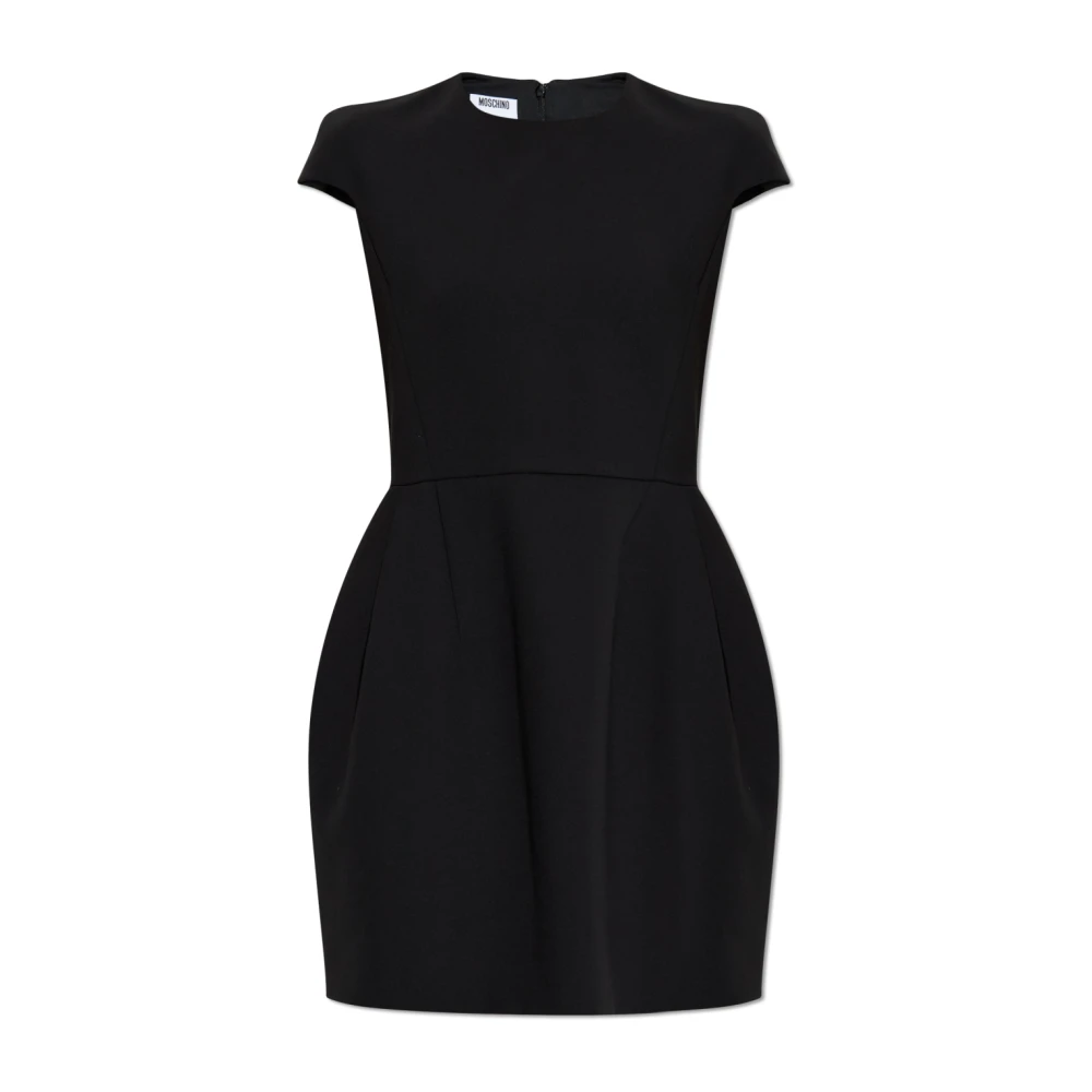 Moschino Damen Schwarz Kurzarmkleid