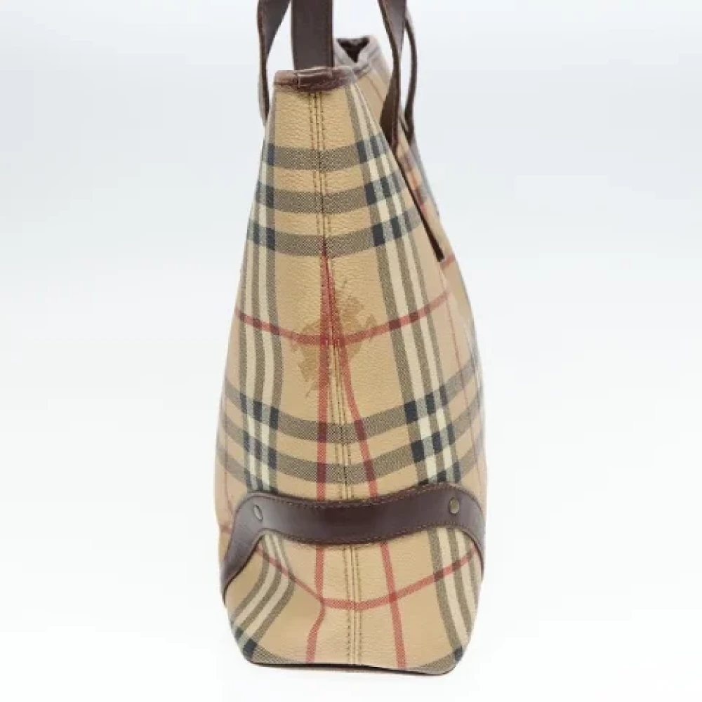 Burberry Vintage Pre-owned Leather handbags Beige Dames