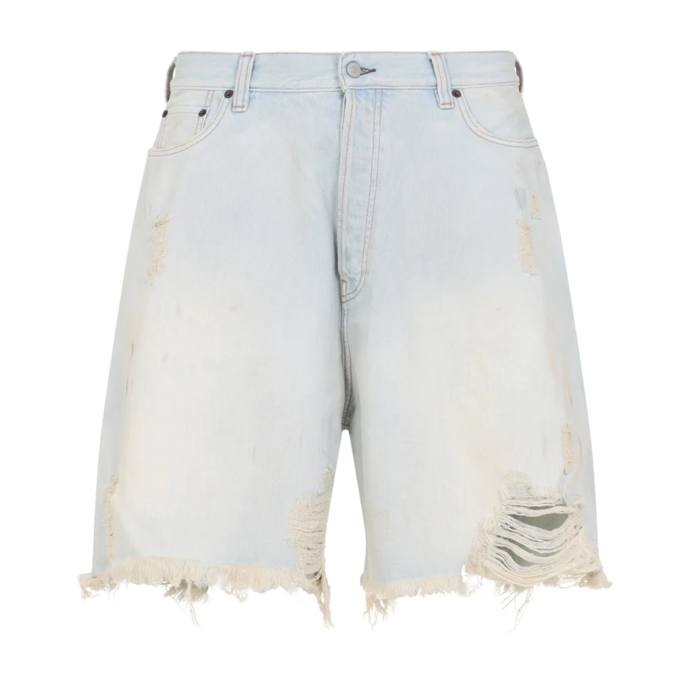 Acne Studios Lichtblauw Witte Denim Shorts Blue Heren