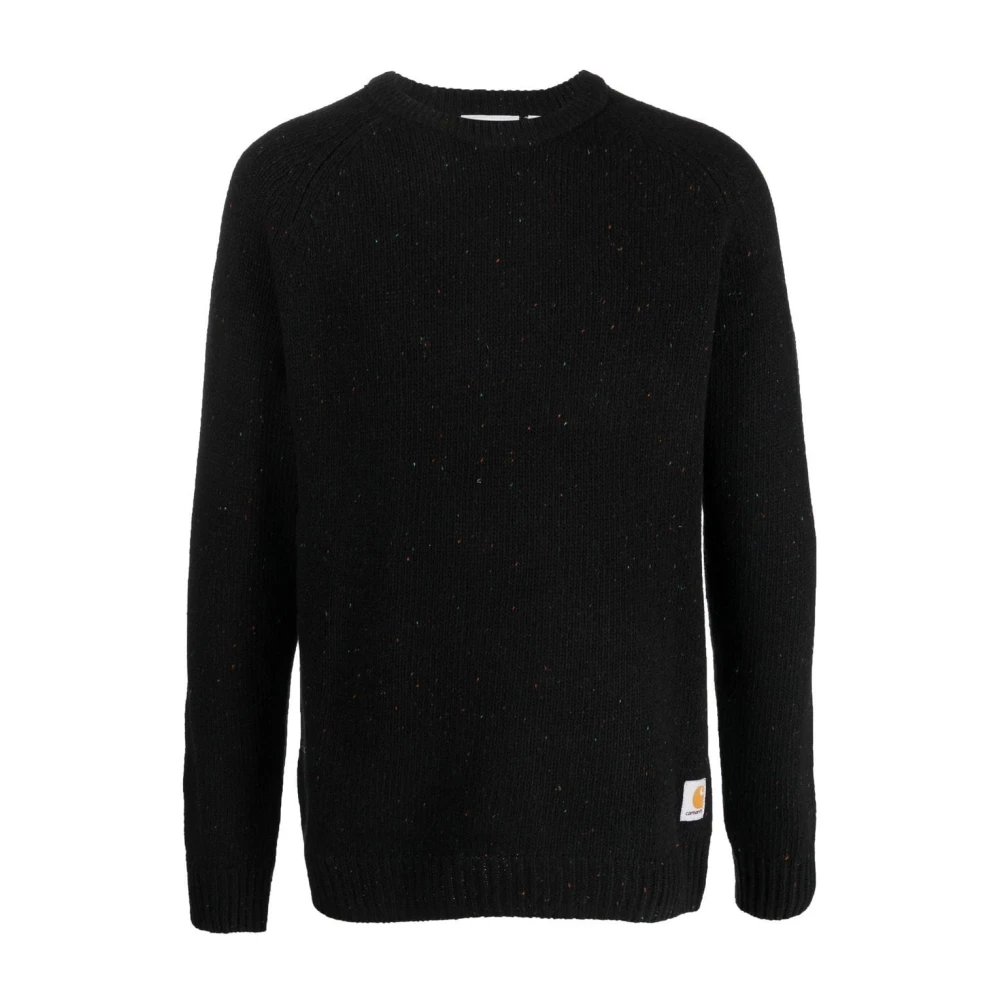 Carhartt WIP Gespikkelde Anglistic Sweater Black Heren
