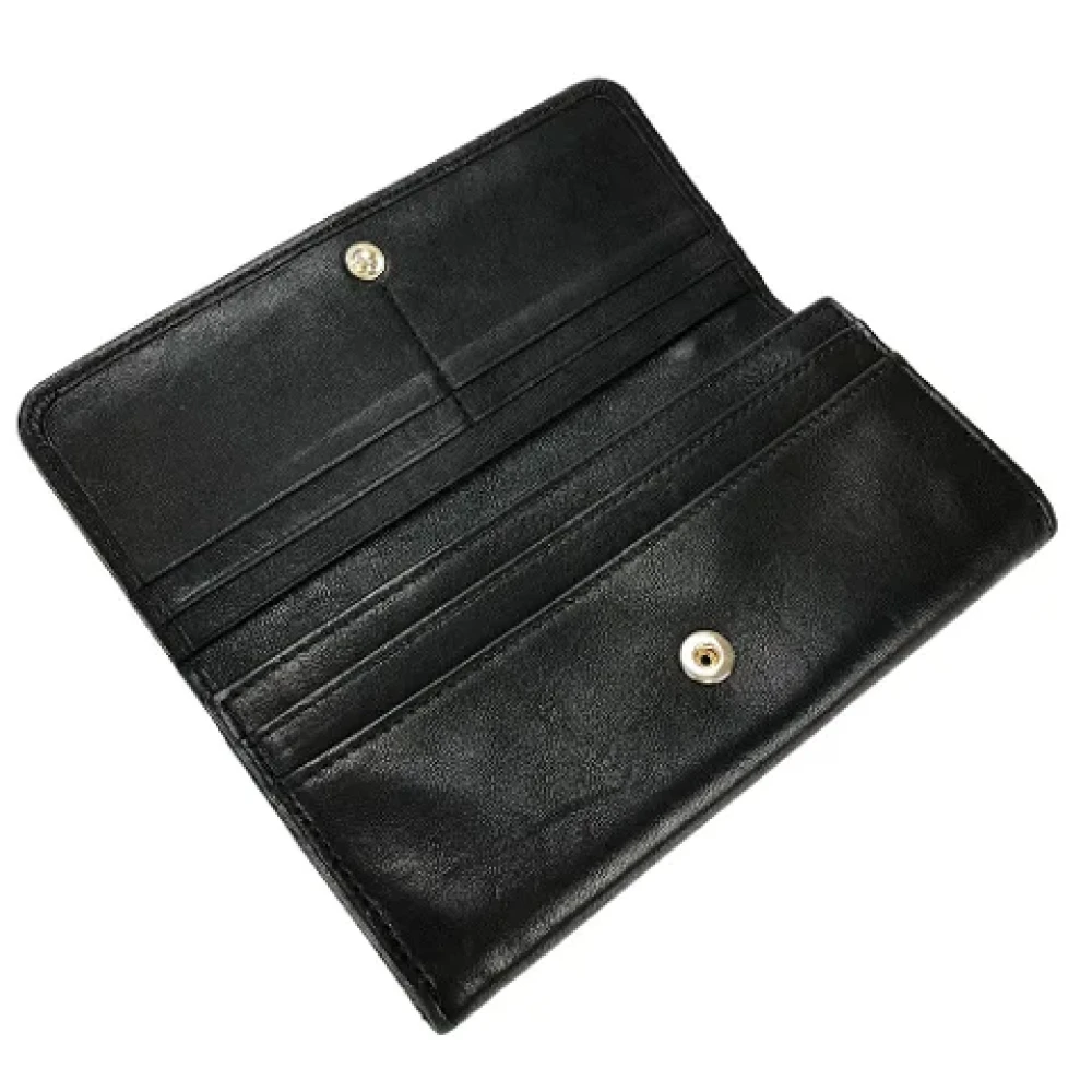 Jimmy Choo Pre-owned Leather wallets Black Dames