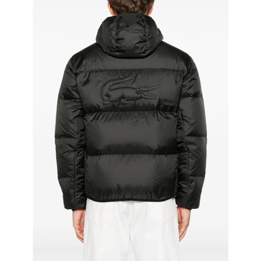 Lacoste Gewatteerde Hoodie Jas Black Heren