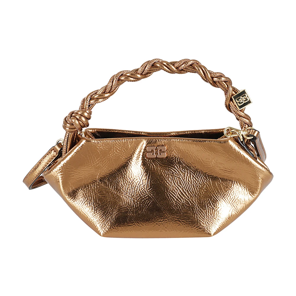 Ganni Mini Metallic Bou Tas Yellow Dames
