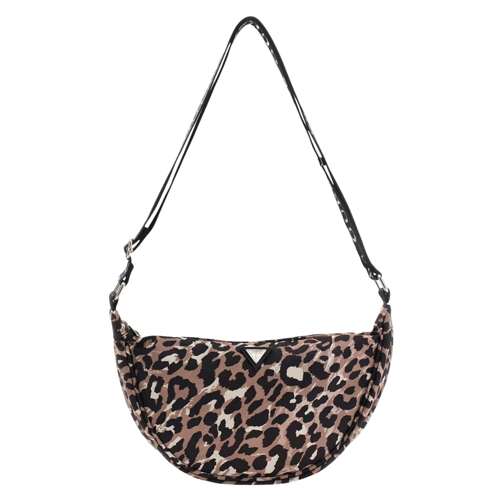 Guess Girls Brown Leopard Print Shoulder Bag In (31Cm) - One Size - Image 4