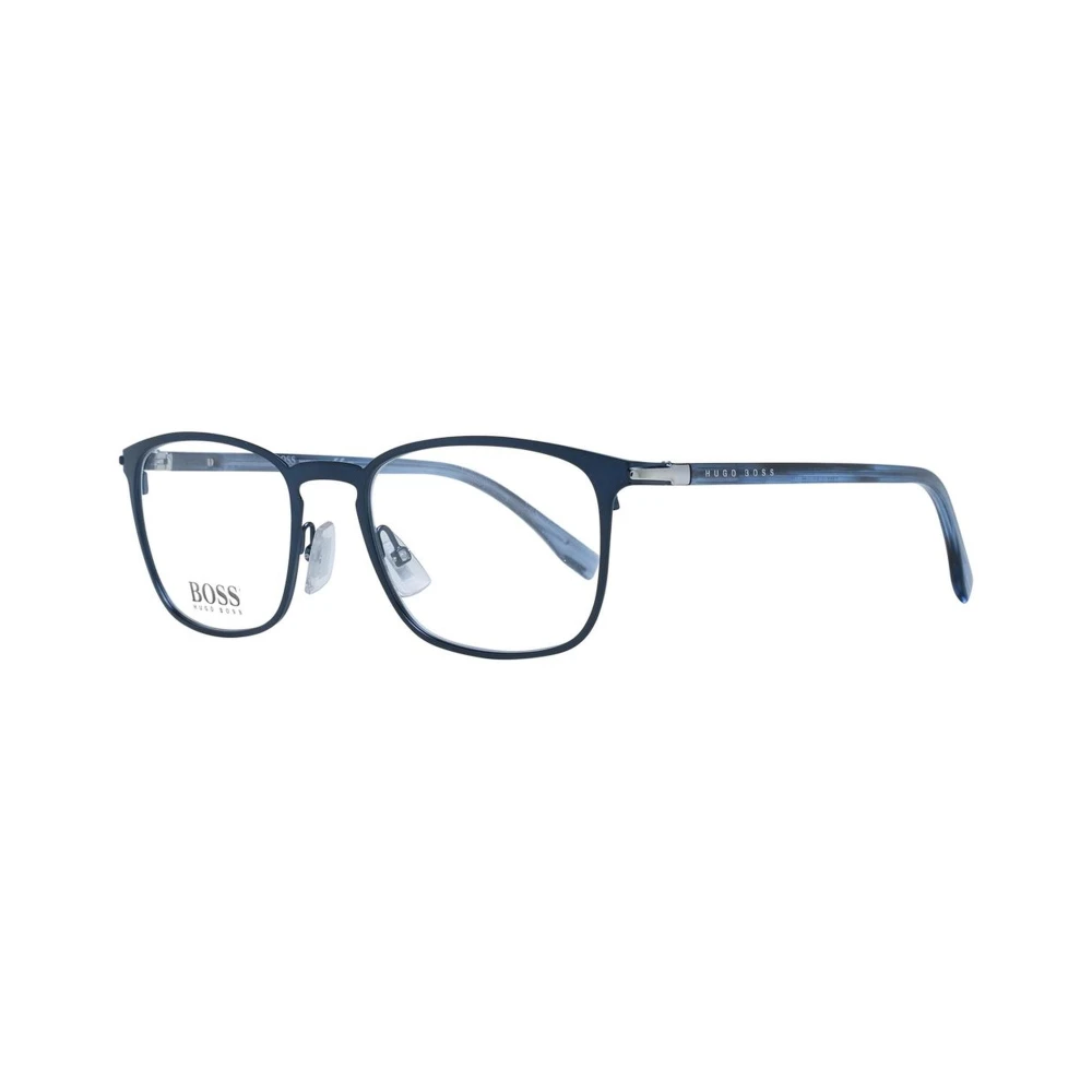 Hugo Boss Blauwe Rechthoekige Optische Monturen Blue Heren