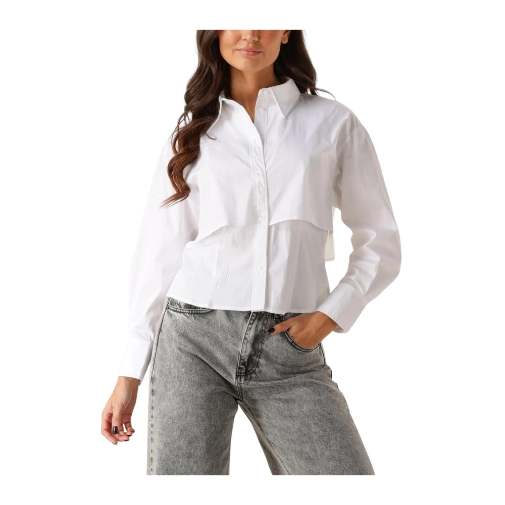 Co'Couture Witte Dubbellaagse Blouse White Dames