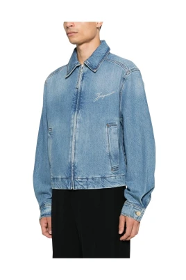 Denim Point-Collar Jacket