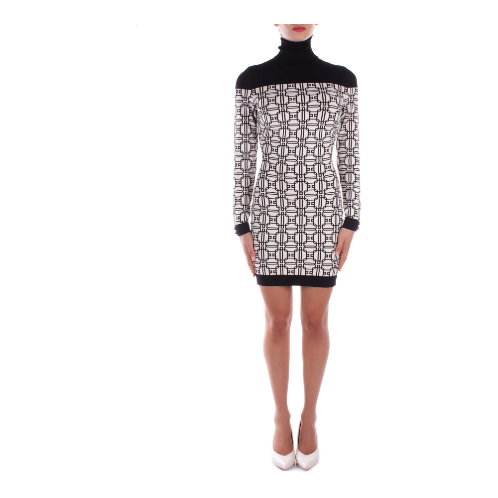 Elisabetta Franchi Stijlvolle Jurken met Zijritssluiting Brown Dames