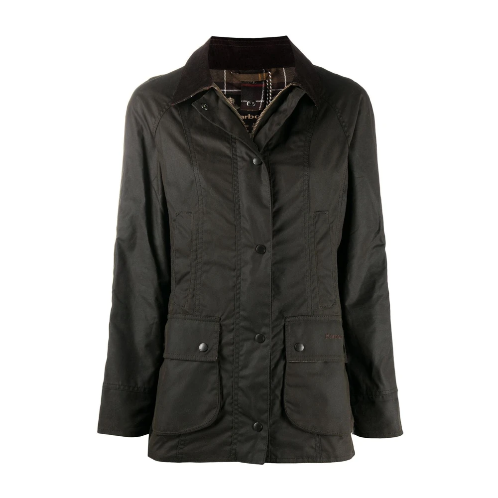 Barbour , Light Jackets, Female, Green, M, Classic Beadnell Wax Jacket