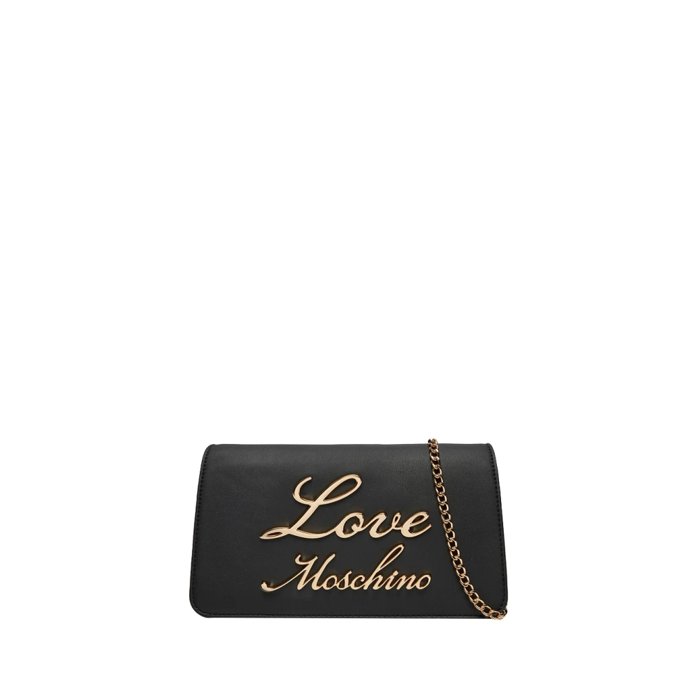 Moschino Zwarte Schoudertas Trendy Elegant Black Dames
