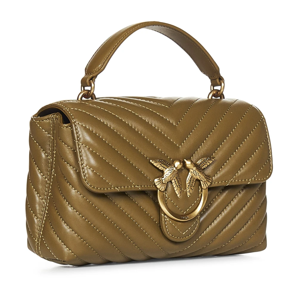 pinko Groene Chevron-Gestikte Handtas Green Dames