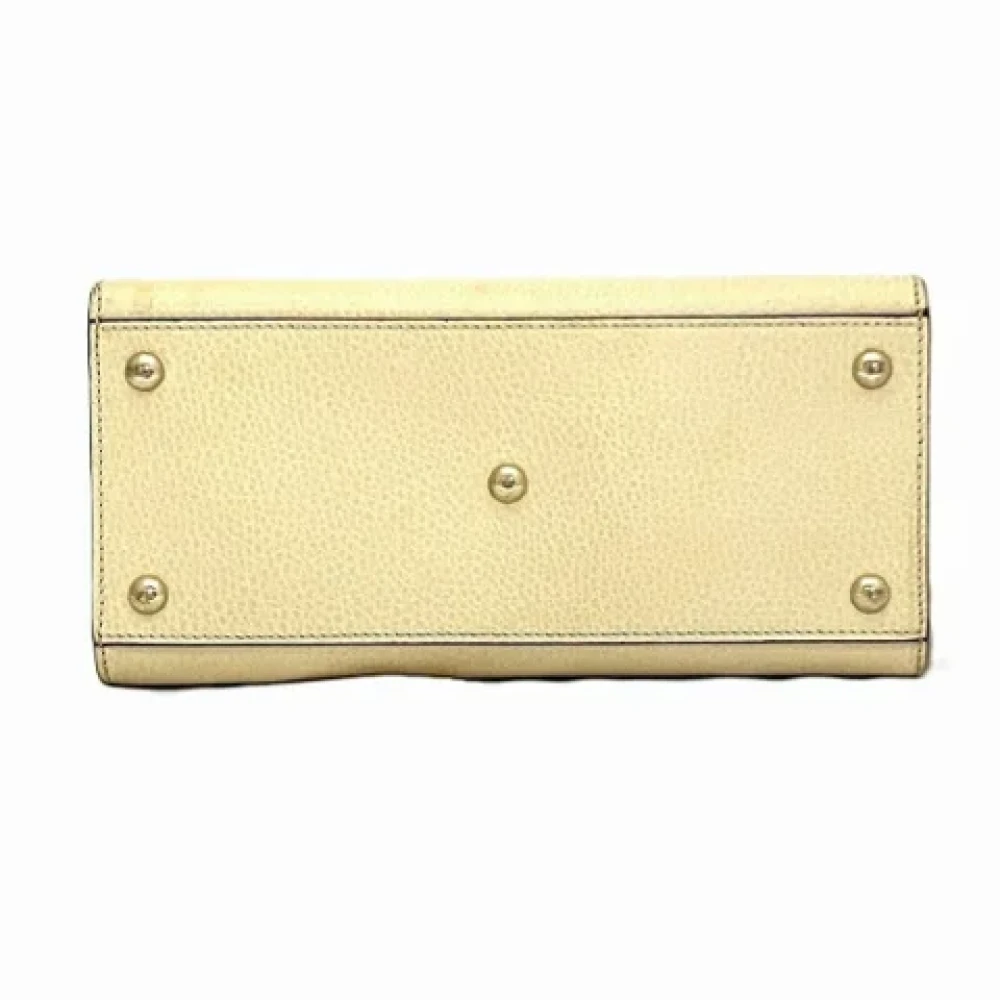 Gucci Vintage Pre-owned Leather handbags Beige Dames