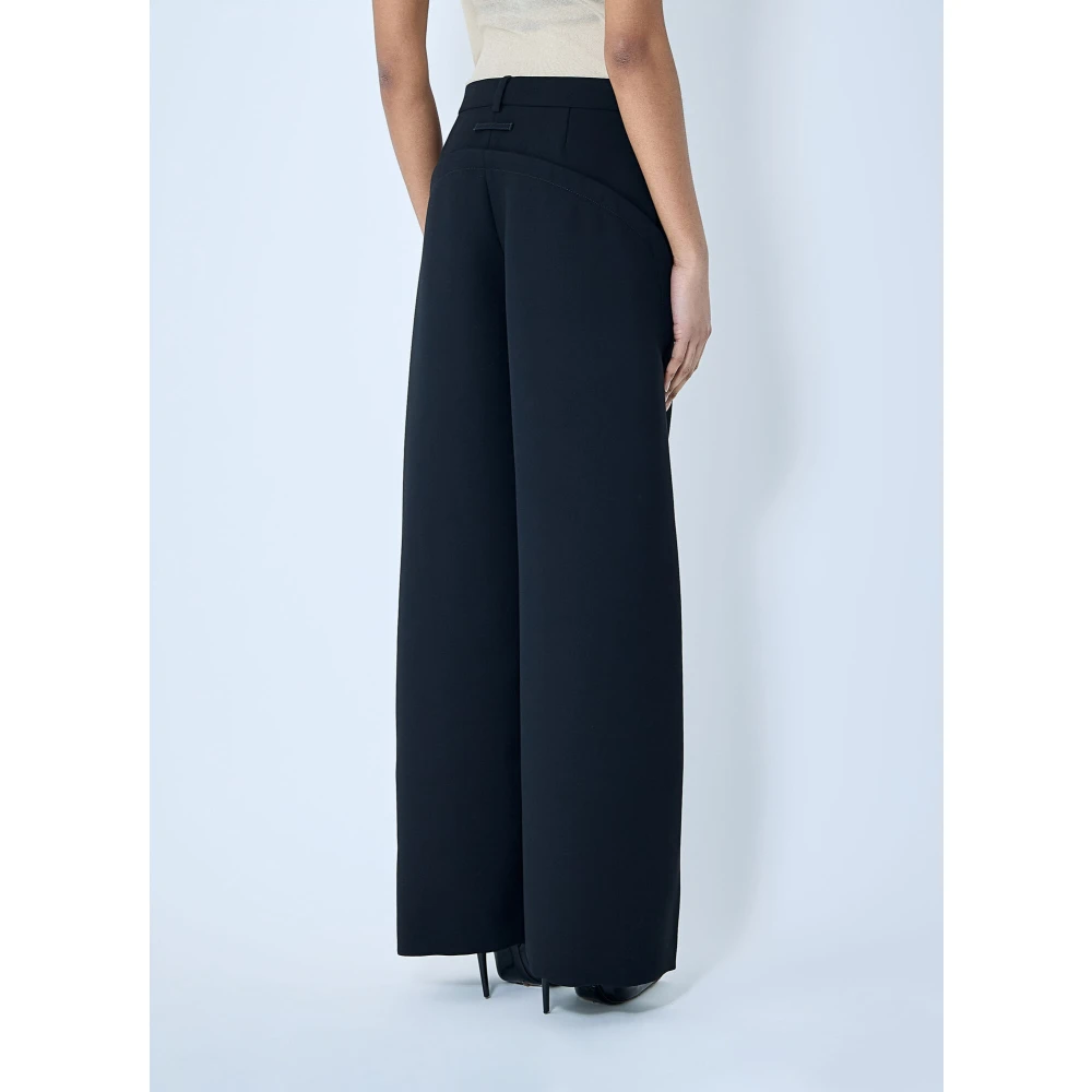 Jean Paul Gaultier Getailleerde broek met paneelconstructie Black Dames