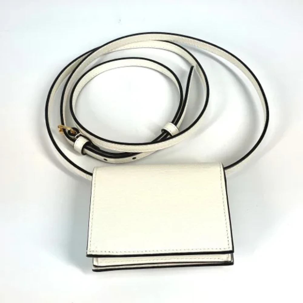 Gucci Vintage Pre-owned Leather wallets White Dames
