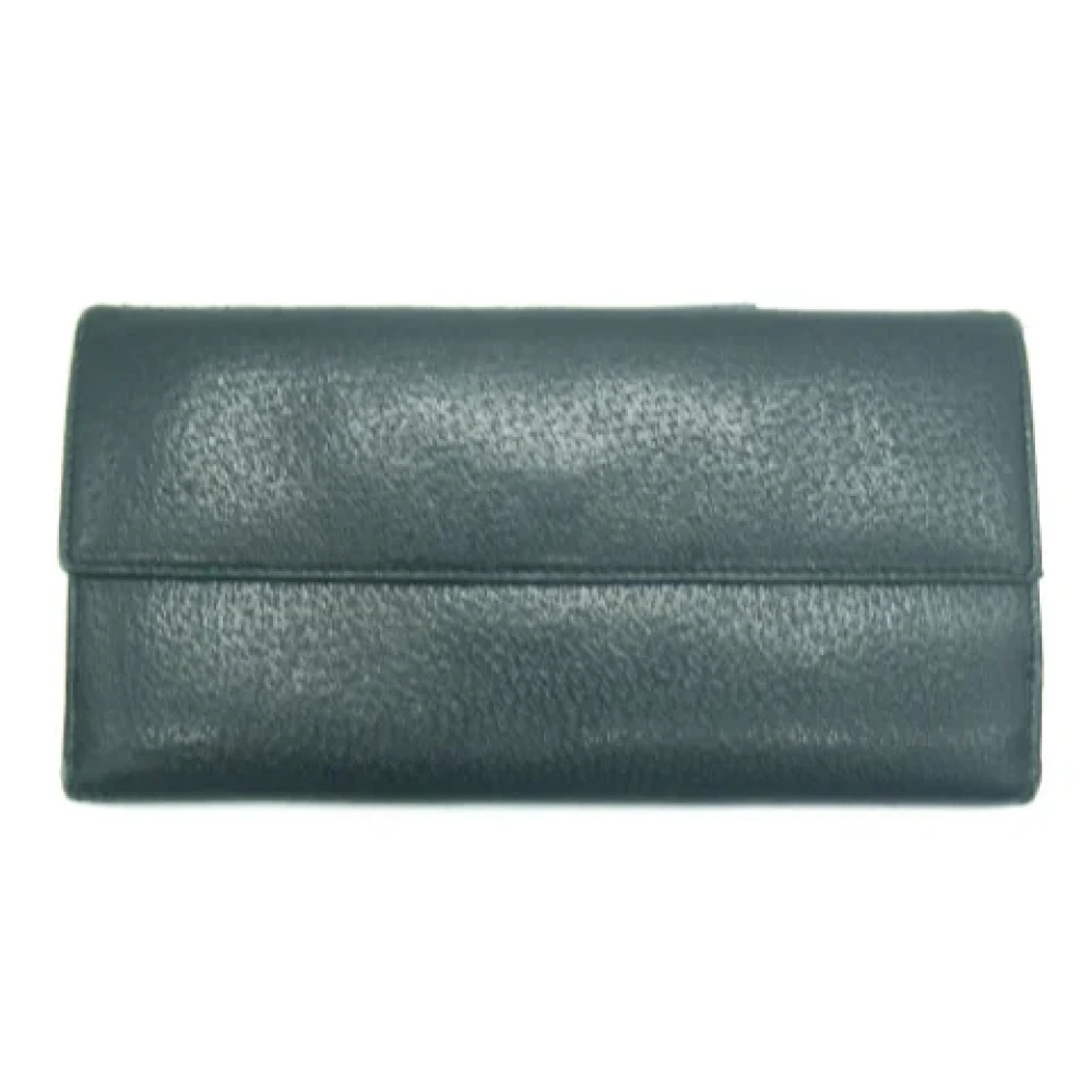 Bvlgari Vintage Pre-owned Leather wallets Green Dames
