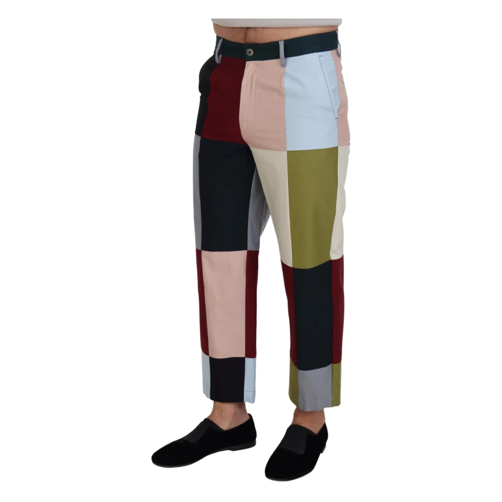 Dolce & Gabbana Prachtige Multicolor Patchwork Broek Multicolor Heren