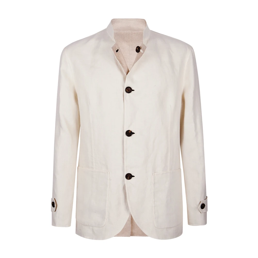 Eleventy Men's Beige Light Jackets, 3XL, Reversible Jacket