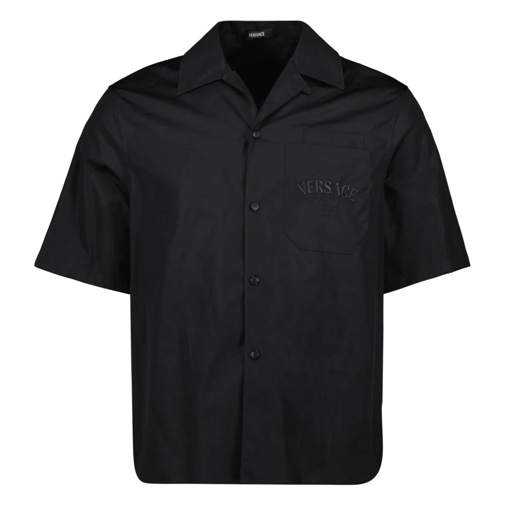 Versace Goden Snit Shirt Zwart en Geel Black Heren