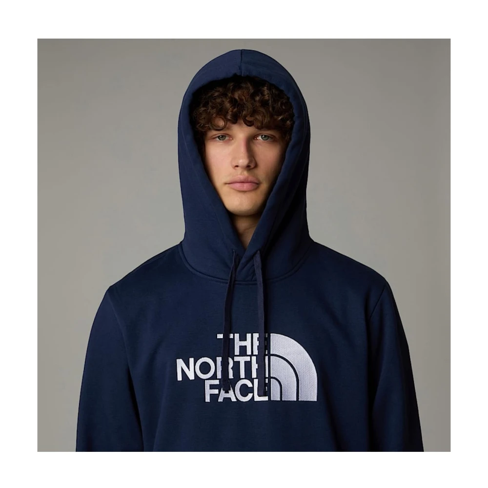 The North Face Geborduurde logo hoodie Blauw Blue Heren
