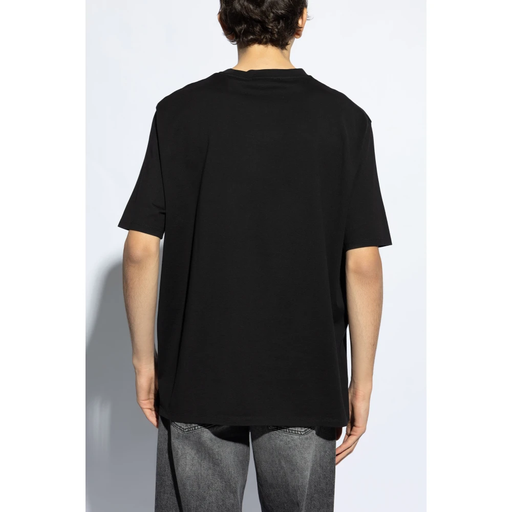 Lanvin T-shirt met logo Black Heren