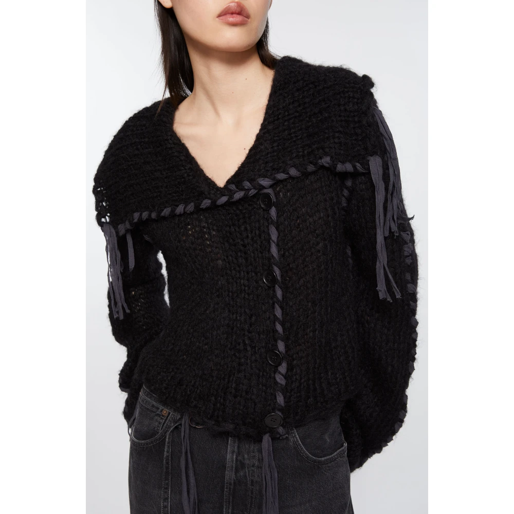 Acne Studios Stijlvolle Gebreide Cardigan Sweater Black Dames