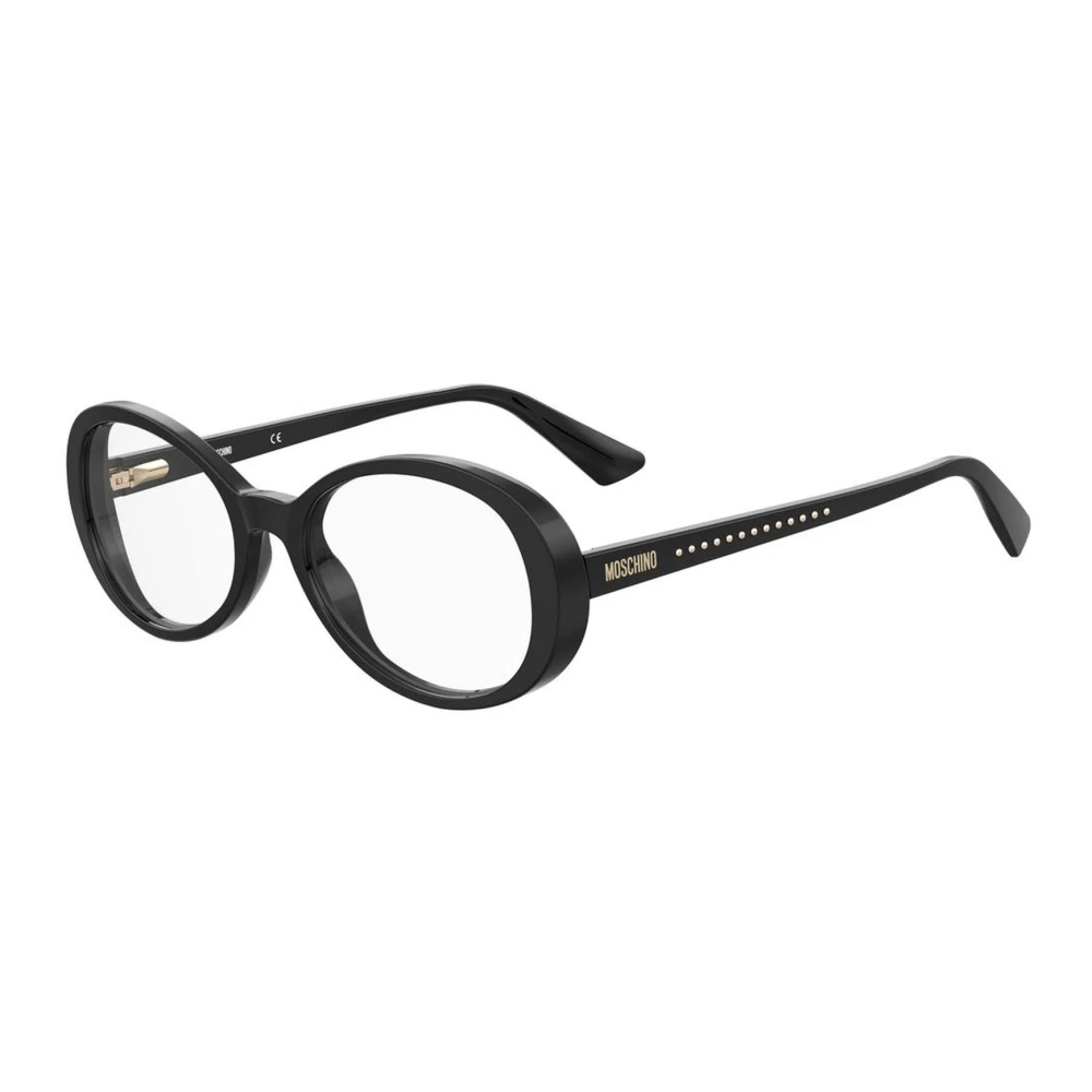 Moschino Zwarte Acetaatframe Bril voor Vrouwen Black Dames