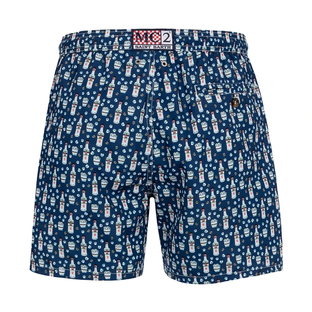 MC2 Saint Barth Blauwe Polyester Zwembroek voor Mannen Blue Heren