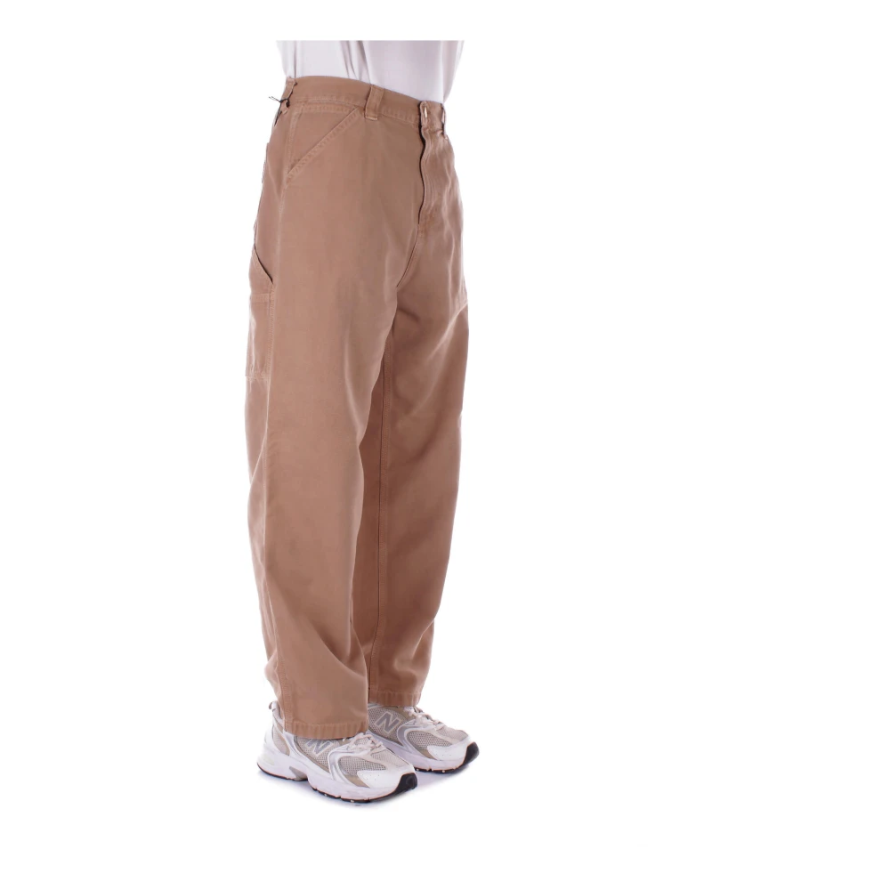 Carhartt WIP Broek met Logo en Zakken Brown Heren
