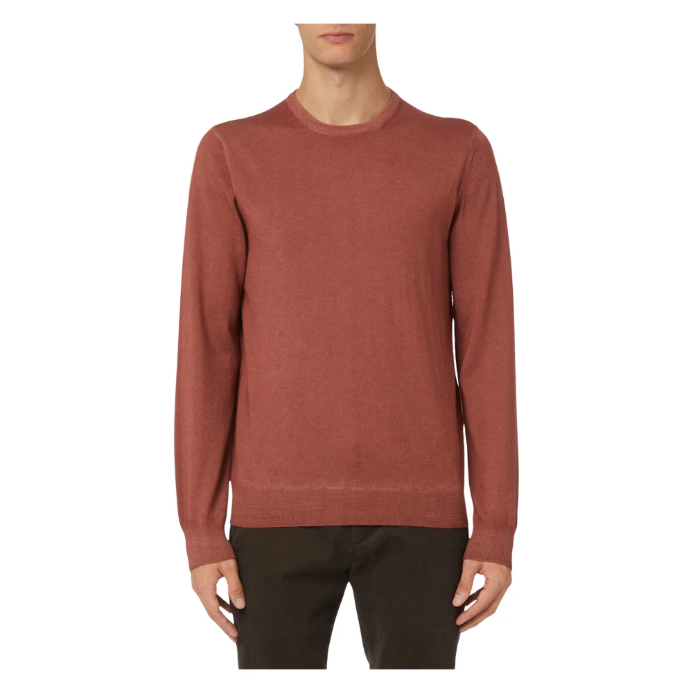 Gran Sasso Stijlvol Paricollo Shirt Brown Heren