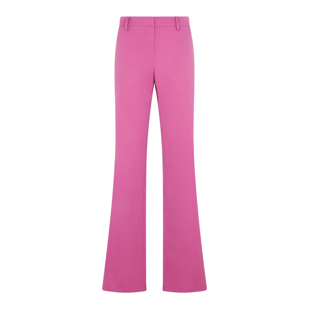 Magda Butrym Paarse Wol Flared Broek Pink Dames