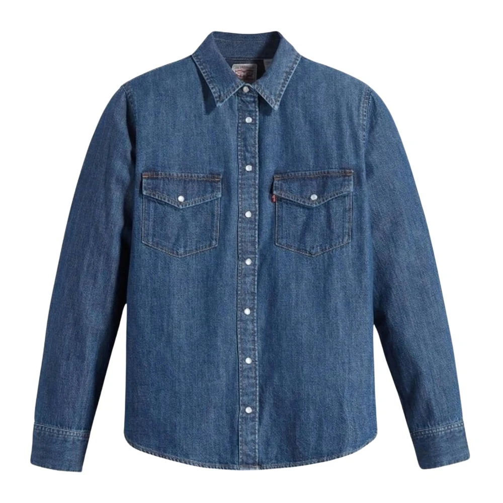 Levi's Essentiell Western Skjorta Blue, Dam