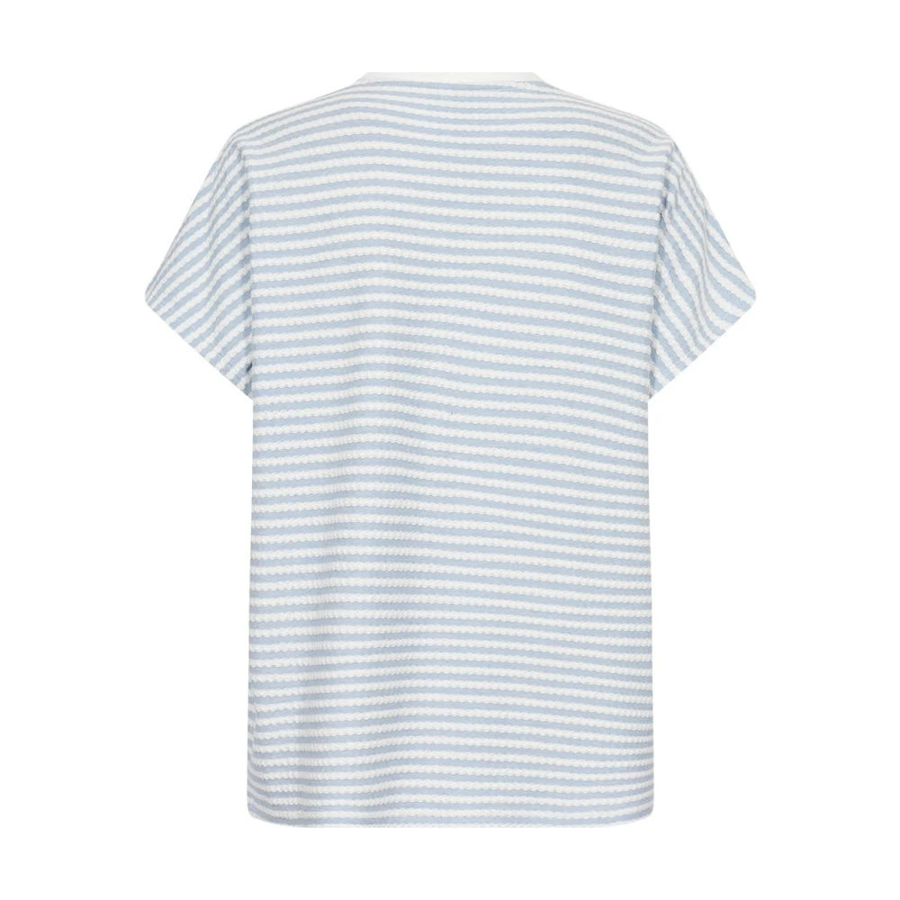 Soyaconcept Gestreept V-hals T-shirt Blue Dames