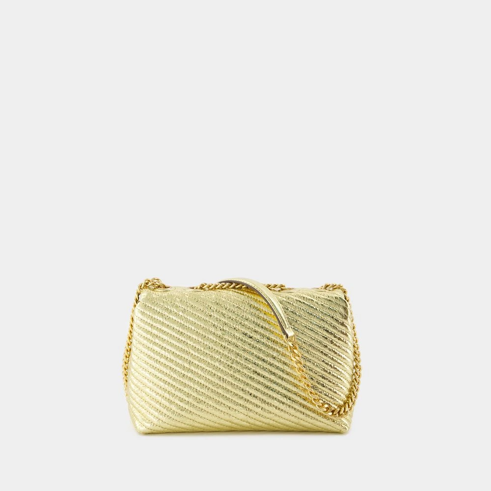 TORY BURCH Gouden Leren Kleine Schoudertas Yellow Dames