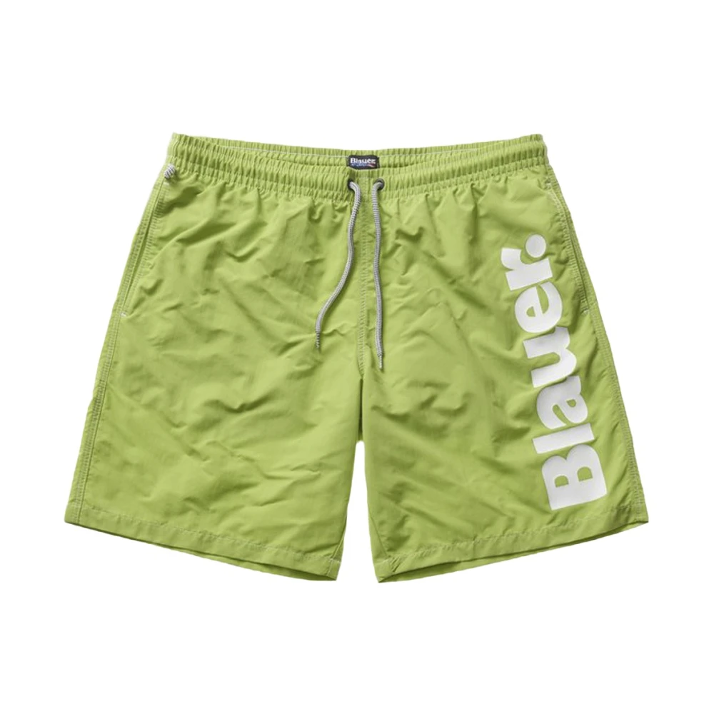 Blauer Monokrom Boxer Badkläder - Verde Green, Herr