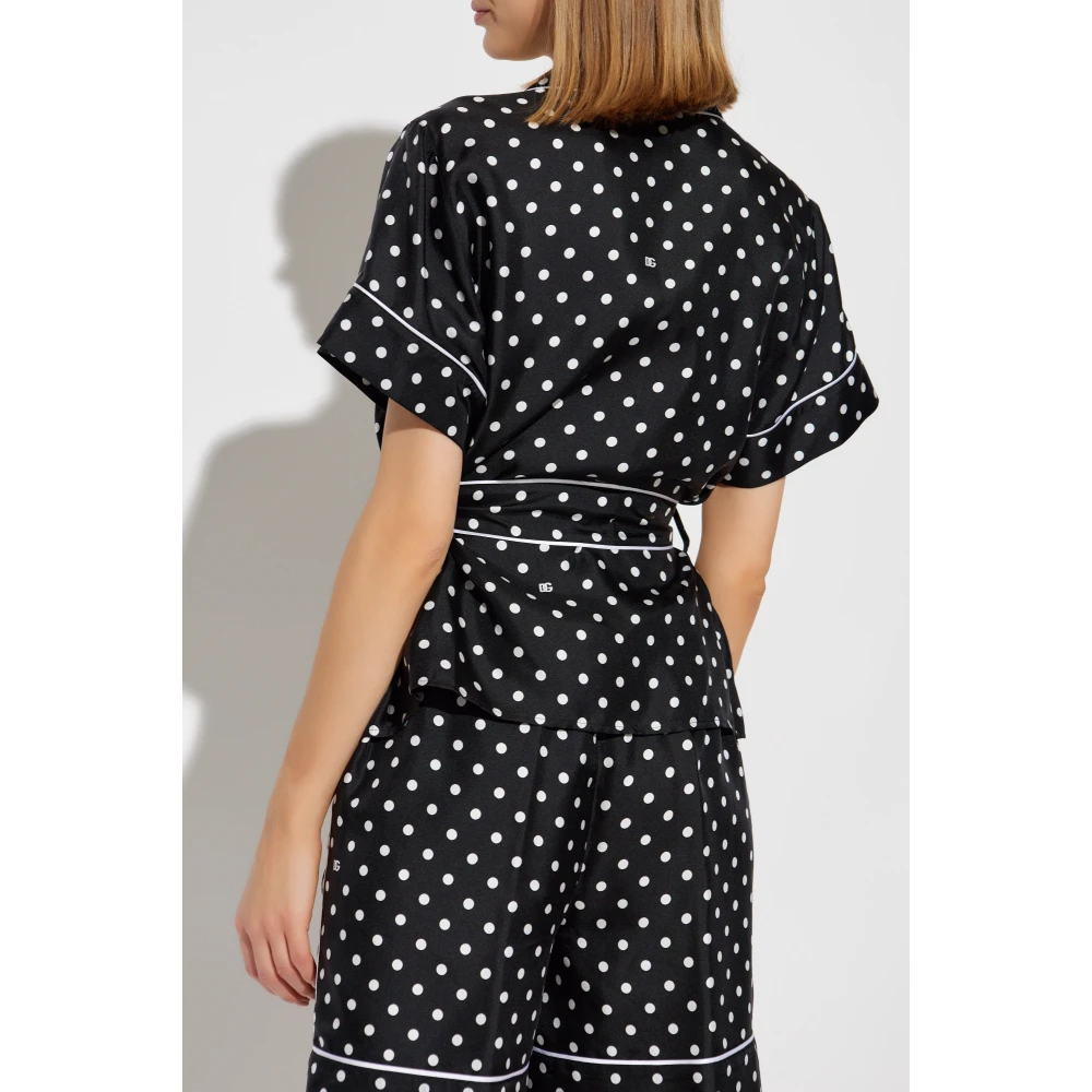 Dolce & Gabbana Zijden overhemd Black Dames