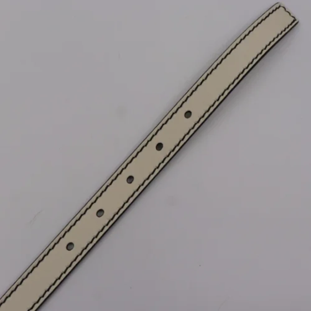 Dior Vintage Pre-owned Leather belts White Dames
