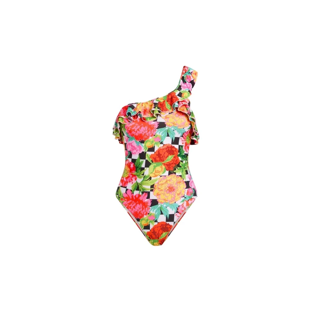 Moschino Multicolor Swimsuits, Female, M, Printed Lycra One-Piece Swimsuit