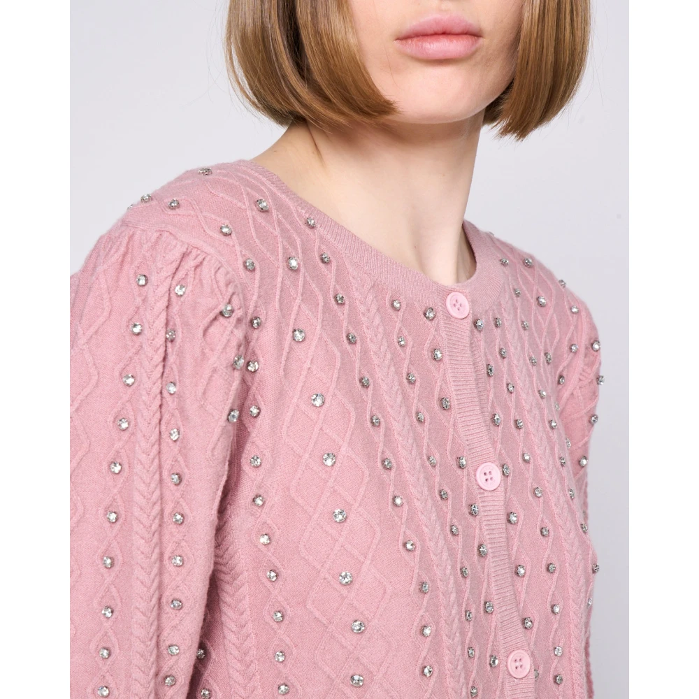Silvian Heach Vest met strass Pink Dames