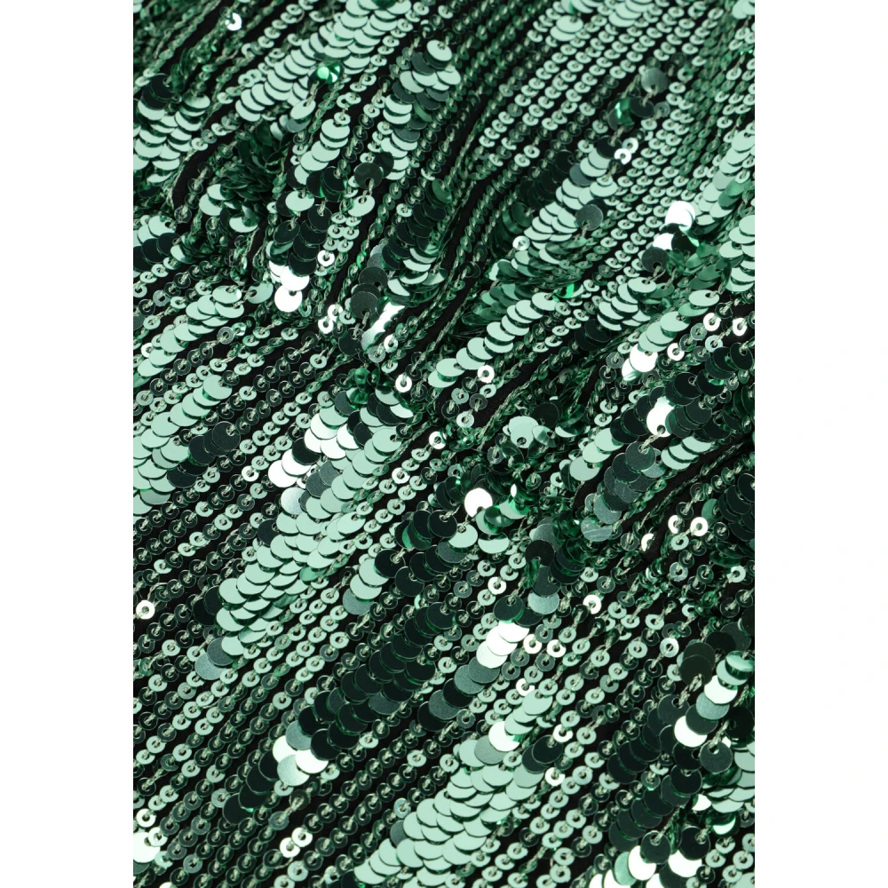 Selected Femme Groene Mini Jurk met Pailletten Green Dames