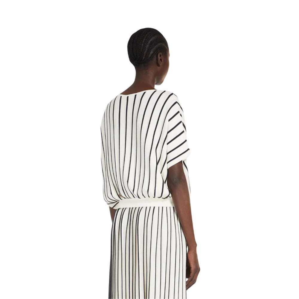 Max Mara Stijlvolle Pegola Top White Dames
