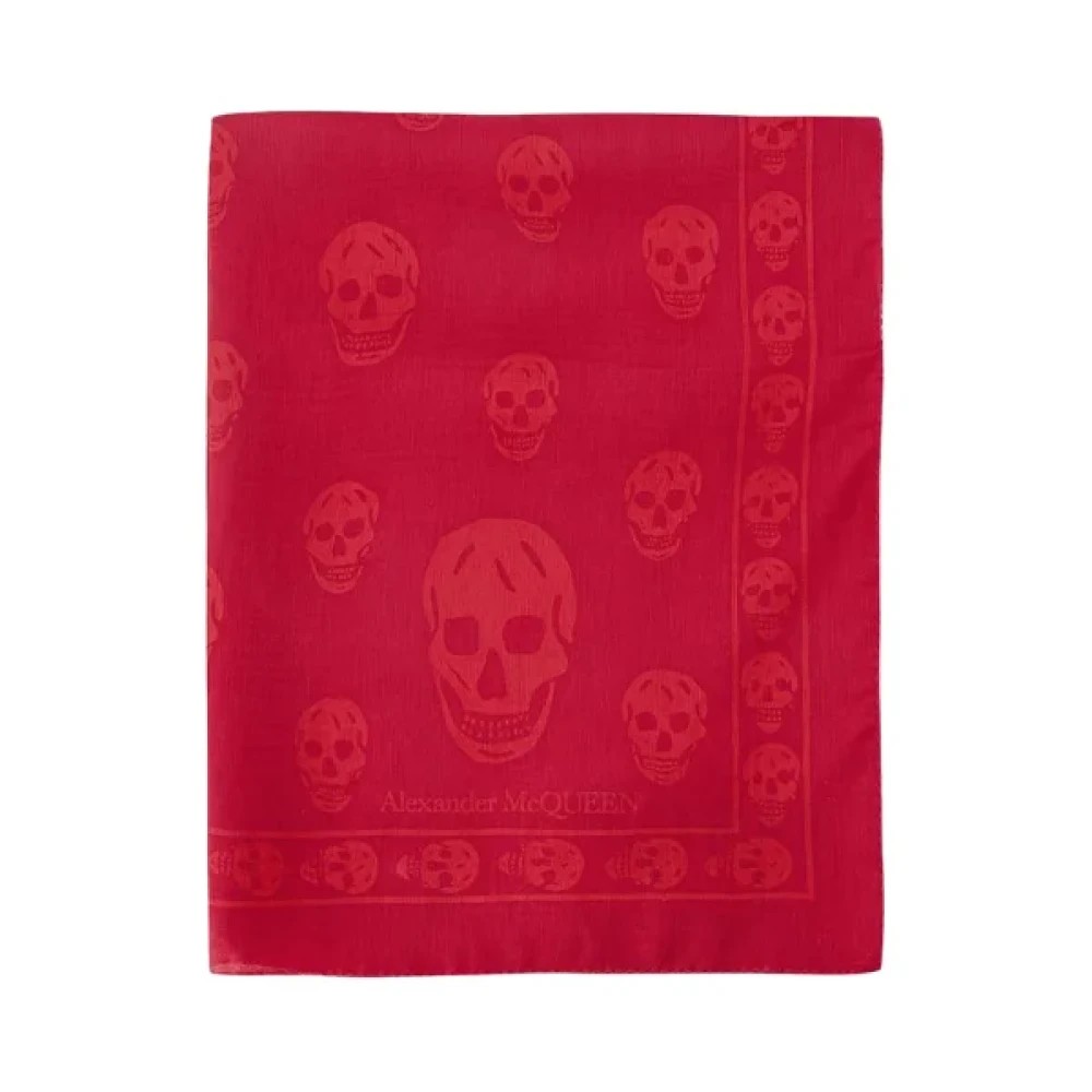 alexander mcqueen Fabric scarves Red Dames
