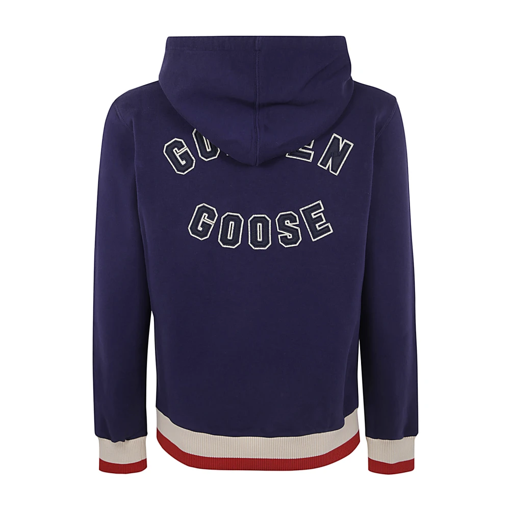 Golden Goose Urban Rode Hoodie met Patches Blue Heren