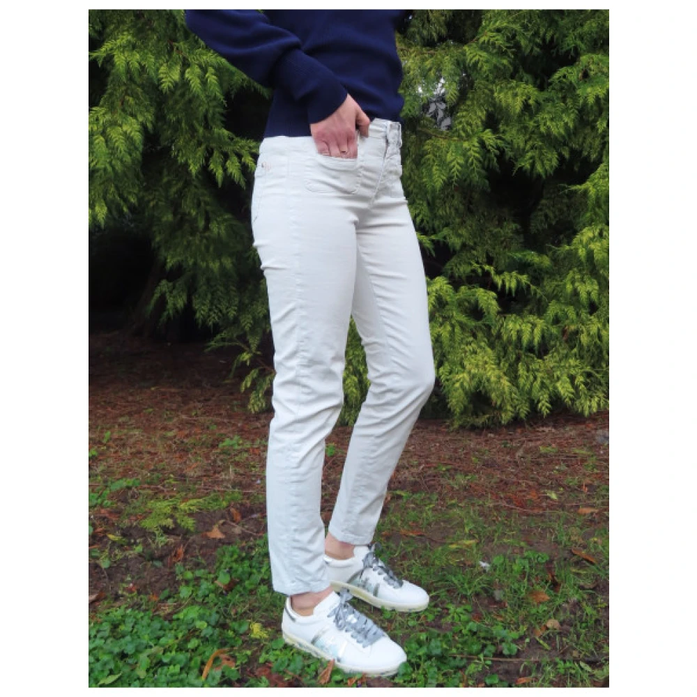 Islow Clara Gestreepte Broek White Dames