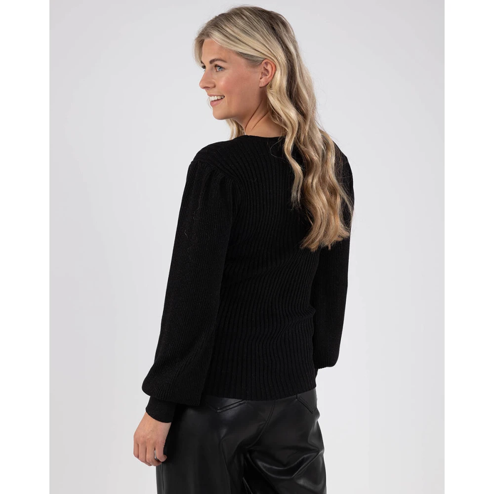 Nukus Lurex Mulberry Pullover Sweater Black Dames