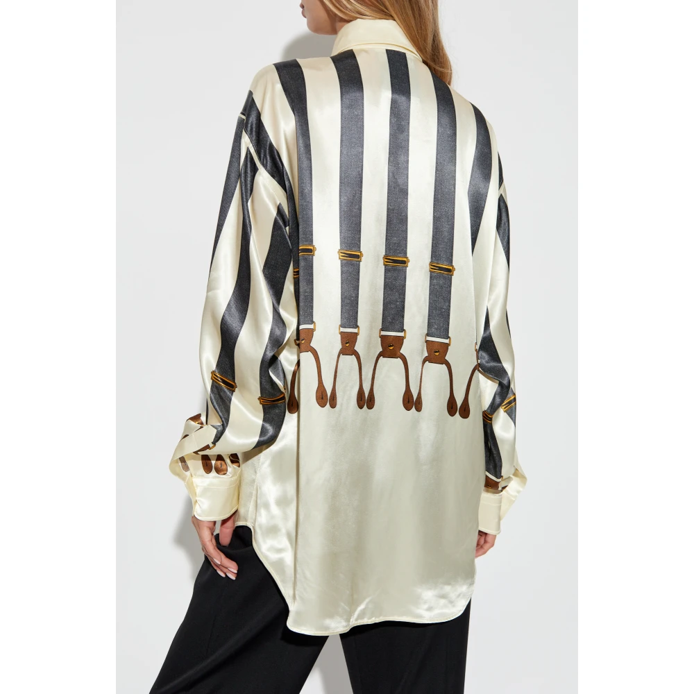 Moschino Gestreept patroon overhemd Beige Dames