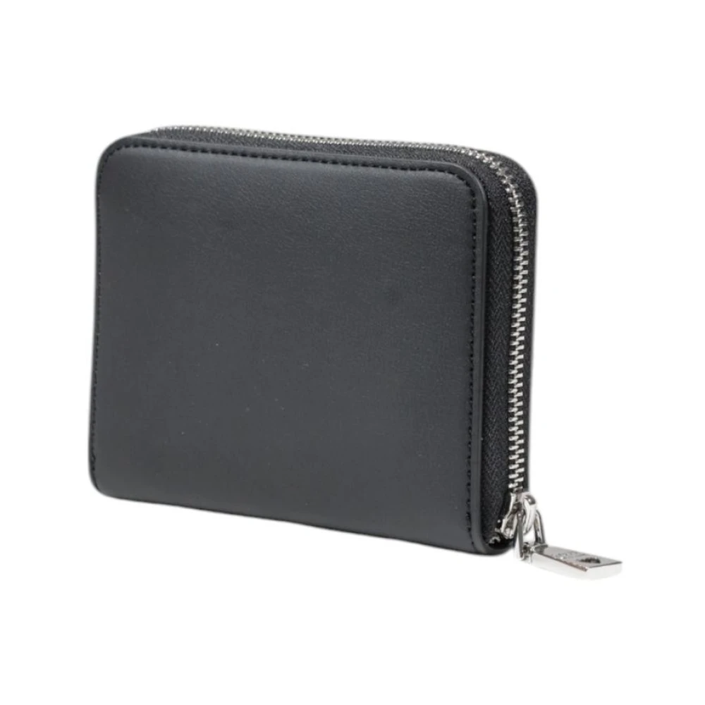 Love Moschino Zwarte Zip-Around Portemonnee met Ritssluiting Black Dames