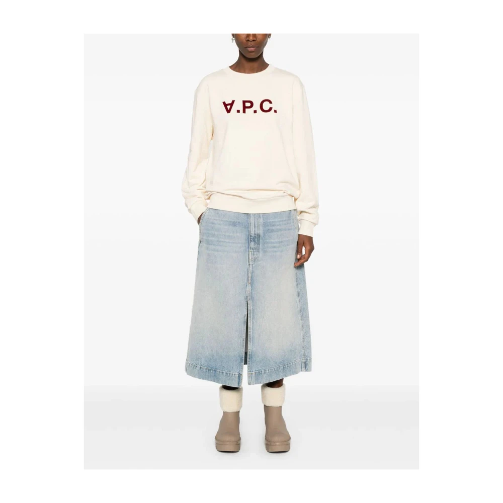 A.p.c. Zacht Sweatshirt met Capuchon Beige Heren