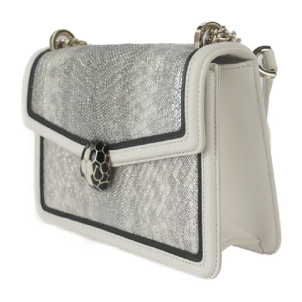 Bvlgari Vintage Pre-owned Fabric shoulder-bags Gray Dames