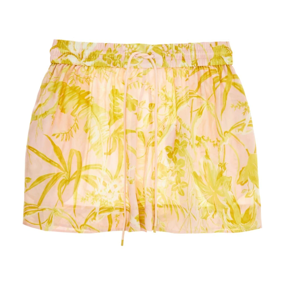 Zimmermann Bloemen zijden voile shorts Pink Dames